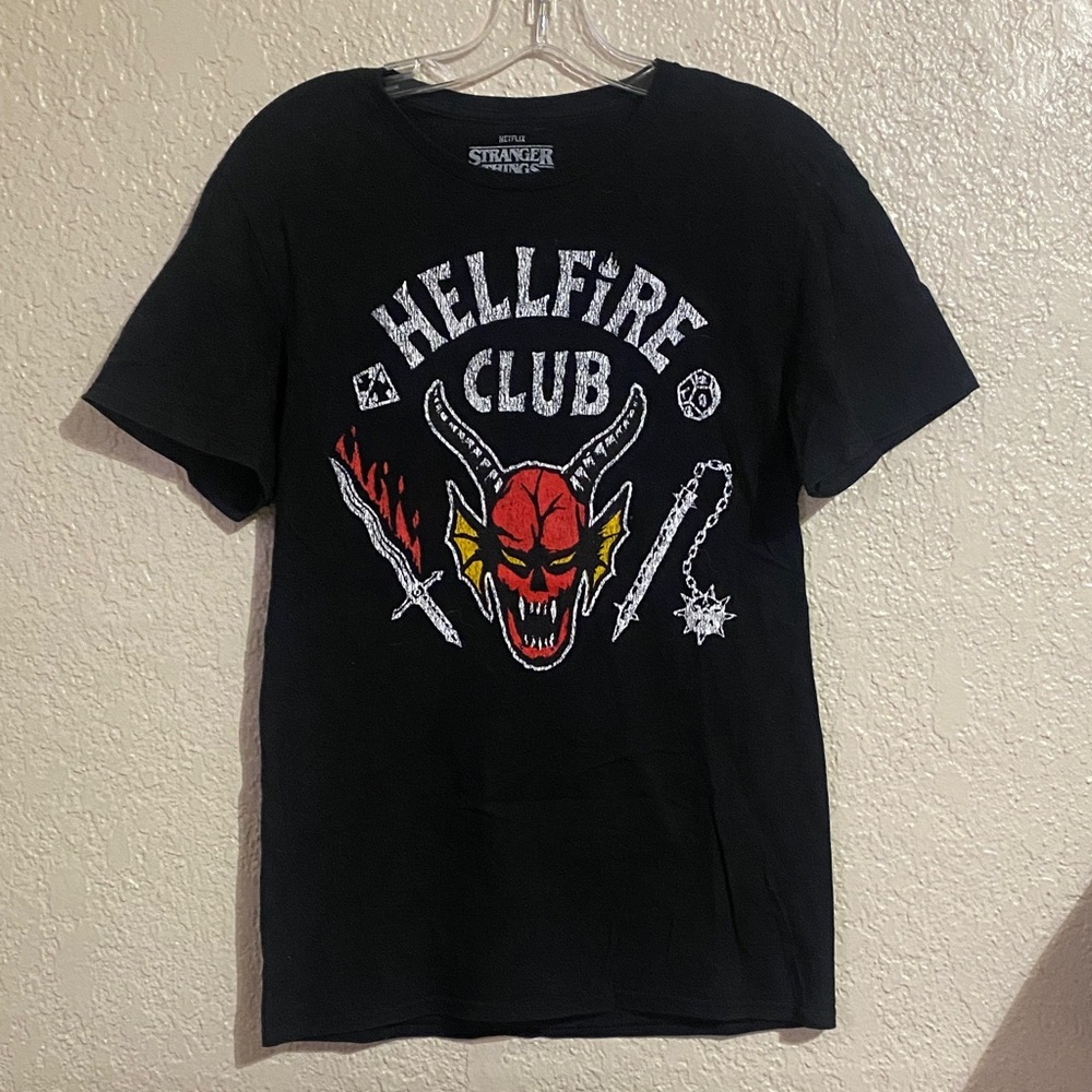 Netflix Black Hellfire Club Stranger Things Graphic Tee